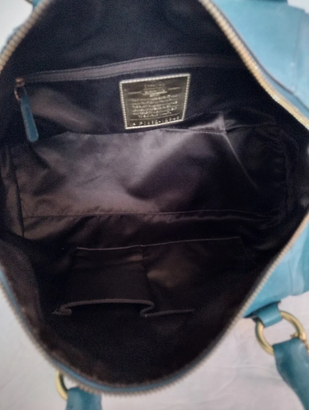 Vintage Y2K Coach Madison Sabrina Satchel Bag And Wallet Set Teal 12949 Rare